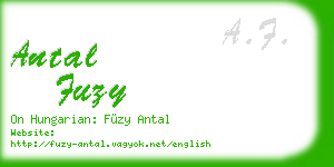 antal fuzy business card